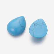 Synthetic Turquoise Cabochons, Dyed, teardrop, 19~20x15x5~6mm(G-I214-D15-15x20mm)