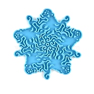DIY Christmas Snowflake Pendant Food Grade Silicone Molds, Resin Casting Molds, for UV Resin, Epoxy Resin Jewelry Making, Octopus, 125x122x6mm(XMAS-PW0001-011A)