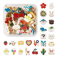24Pcs 24 Style Bear & Heart & Word & Sun & Gift Box Enamel Pins, Animal Alloy Brooches for Backpack Clothes, Light Gold, Mixed Color, 15~27x13~25x2~12.5mm, Pin: 1mm, 1Pc/style(JEWB-KS0001-10)