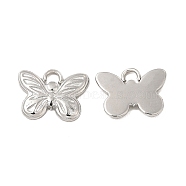 304 Stainless Steel Pendants, Butterfly Charm, Stainless Steel Color, 9x11.5x1mm, Hole: 1.6mm(STAS-A070-12P)
