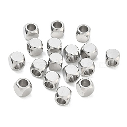 304 Stainless Steel Spacer Beads, Cube, Tarnish Free, Stainless Steel Color, 6x6x6mm, Hole: 4mm(SA-CBA97DF-02P-01)