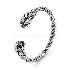 Viking 304 Stainless Steel Open Cuff Bangles for Men, Antique Silver, Dragon, Inner Diameter: 2-5/8 inch(6.7cm), 16.5mm(BJEW-U001-07I-G)