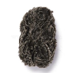 Polyester & Nylon Yarn, Imitation Fur Mink Wool, for DIY Knitting Soft Coat Scarf, Dark Slate Gray, 3.5~4.5mm(YCOR-C001-01I)