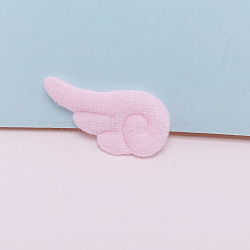 Angel Wing Shape Sew on Fluffy Double-sided Ornament Accessories, DIY Sewing Craft Decoration, Misty Rose, 48x24mm(PW-WG52296-05)