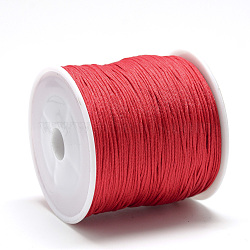 Nylon Thread, Chinese Knotting Cord, Red, 0.8mm, about 109.36 yards(100m)/roll(NWIR-Q008A-700)