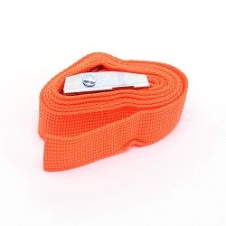 Nylon Fixed Strap, with Iron Clasps, Flat, Orange Red, 1000x25mm(AJEW-WH0230-27A-01)