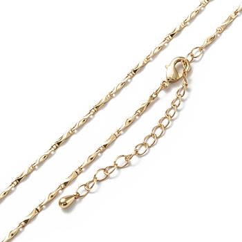 Brass Link Chain Necklaces, Long-Lasting Plated, Real 18K Gold Plated, 16.54 inch(42cm)