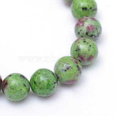 Brins de perles de pierres précieuses naturelles teints ronds(X-G-R345-10mm-15)-2
