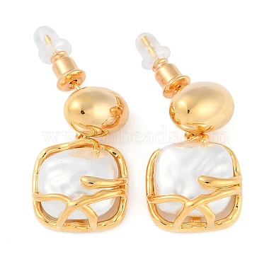 Brass Dangle Earring(EJEW-L288-003G)-2