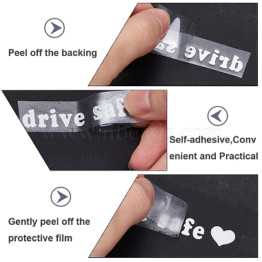 Laser PVC Drive Safe Self Adhesive Car Stickers(STIC-WH0013-09A)-6