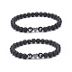 2Pcs Natural Lava Rock Stretch Bracelets Set(BJEW-JB08673-01)-1