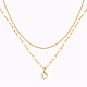 Stainless Steel Double Layer Necklace(GO5113-1)-1