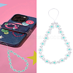 1Pc Resin Mobile Straps, Flower, Sky Blue, 488mm(AJEW-LP0001-48B)