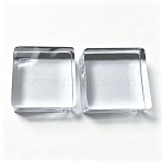Square Transparent Acrylic Jewelry Display Pedestals, for Small Jewelry, Cosmetic Showing, Clear, 4x4x1.45~1.5cm(ODIS-WH0001-47A)