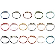 Leather Braided Cord Bracelets, Adjustable Bracelet, Mixed Color, Inner Diameter: 5/8~2-7/8 inch(1.5~7.3cm)(BJEW-G675-06G)