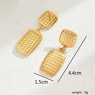 Gorgeous Vintage Stainless Steel Gold Plated Irregular Metal Texture Heart Exaggerated Lady Earrings(RH6576-4)