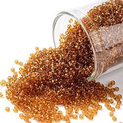 TOHO Round Seed Beads, Japanese Seed Beads, (2C) Transparent Topaz, 15/0, 1.5mm, Hole: 0.7mm, about 3000pcs/10g(X-SEED-TR15-0002C)