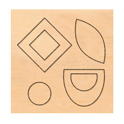 Wood Cutting Dies, with Steel, for DIY Scrapbooking/Photo Album, Decorative Embossing DIY Paper Card, Geometric Pattern, 10x10x2.4cm(DIY-WH0169-23)