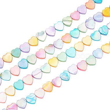 11mm Mixed Color Heart Freshwater Shell Beads