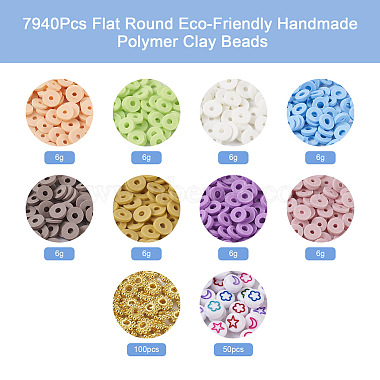 7790pcs perles rondes et plates en argile polymère faites à la main(CLAY-BT0001-01)-4