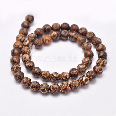 Tibetan Style 3-Eye dZi Beads Strands(G-P229-A-03-10mm)-2