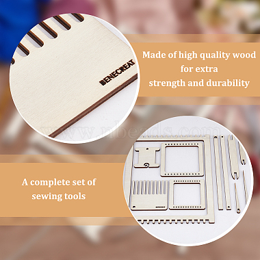 Wood Knitting Loom Kit(TOOL-WH0155-76A)-4