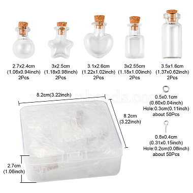 10pcs 5 styles de bouteille à souhait en verre(CON-FS0001-03)-5