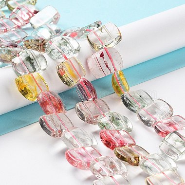 Brins de perles d'imitation de pierres précieuses en verre transparent(GLAA-G105-01D)-2