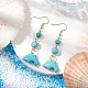 Boucles d'oreilles turquoise synthétiques(EJEW-JE05849-04)-2