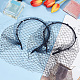 2Pcs 2 Styles Bridal Pearl Mesh Veil Cloth Hair Bands(MRMJ-FG0001-16B)-5