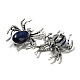 Dual-use Items Alloy Pave Jet Rhinestone Spider Brooch(JEWB-C026-07E-AS)-2