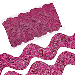 10 Yard Metallic Polyester Wavy Fringe Trim Ribbon, Wave Bending Lace Trim, Medium Violet Red, 1-1/2 inch(38mm)~1-5/8 inch(40mm)(SRIB-GF0001-38P)