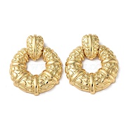 Rack Plating Brass Pendants, Round Ring Charm, Real 16K Gold Plated, 30.5mm, Hole: 3.5x2mm(KK-M268-05G)