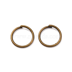 Brass Open Jump Rings, Cadmium Free & Lead Free, Antique Bronze, 8x0.7mm, Inner Diameter: 6.5mm, about 5555pcs/500g(KK-G514-01L-AB)