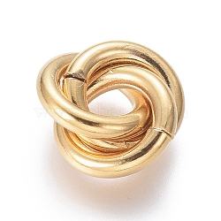 304 Stainless Steel Linking Rings, Interlocking Ring, for Necklace Making, Golden, 13.5x12x4.5mm, Ring: 10x2mm, Inner Diameter: 6mm(STAS-L239-01C-G)