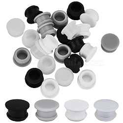 24Pcs 4 Colors Silicone Bottle Seal Plug, Reusable Replacement Bottle Stopper, Mixed Color, 17x10.5mm, Pin: 13mm, 6pcs/color(AJEW-GF0008-08D)