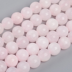 Natural Pink Mangano Calcite Beads Strands, Round, 8mm, Hole: 1mm, about 48pcs/strand, 15.55 inch(39.5cm)(G-L505-09-8mm)