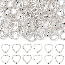 100Pcs Tibetan Style Bead Frames, Lead Free and Cadmium Free, Nickel Free, Heart, Antique Silver, 13.5x14x2mm, Hole: 1.5mm(FIND-YW0008-23AS)