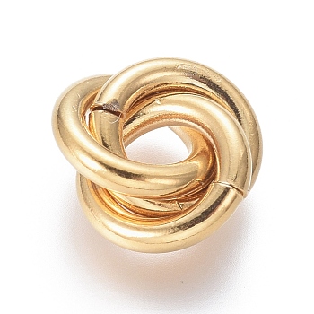 304 Stainless Steel Linking Rings, Interlocking Ring, for Necklace Making, Golden, 13.5x12x4.5mm, Ring: 10x2mm, Inner Diameter: 6mm