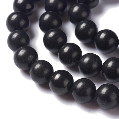 Brins de perles de shungite naturelle(G-H237-8mm)-3