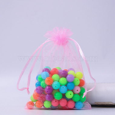 Pearl Pink Rectangle Organza Bags