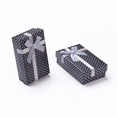 Black Rectangle Paper Necklace Box