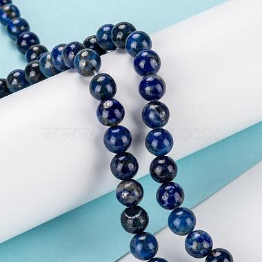 Chapelets de perle en lapis-lazuli naturel(G-G953-04-8mm)-7