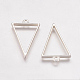 Rack Plating Alloy Triangle Open Back Bezel Pendants(PALLOY-S047-09B-FF)-2