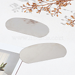 2Pcs 2 Styles Stainless Steel Alloy Scrapers, for Clay Craft, Oval, Stainless Steel Color, 100~110mm, 1pc/style(TOOL-LP0001-19)