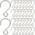 300Pcs Stainless Steel Hook, Stainless Steel Color, 22x14x1mm, Hole: 4mm(STAS-SP0001-83P)