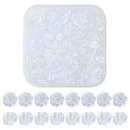 280pcs Plastic Ear Nuts, Earring Backs, White, 4x2.5mm, Hole: 0.7mm(FIND-FS0001-84)