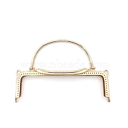 Iron Kiss Lock Purse Frame Handle, for Coin Purse Making, Light Gold, 220mm(PW-WG8A2E6-02)