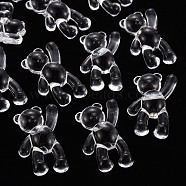 Transparent Acrylic Beads, Bear, Clear, 37x28x13mm, Hole: 2.5mm, about 133pcs/500g(MACR-S373-01B-205)
