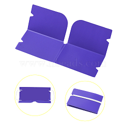 Portable Foldable Plastic Mouth Cover Storage Clip Organizer, for Disposable Mouth Cover, Mauve, 190x120x0.3mm(AJEW-E034-71H)